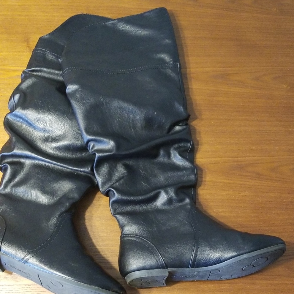 Lower east side wide calf 9w boot, black